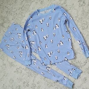 Carter's Light Blue Pajama Set with Penguin Print